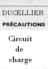  ducellier precautions circuit de charge
